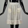 Sheer 1940s Floral Apron Skirt