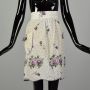 1950s Purple Rose Atomic Novelty Print Half Apron