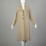Large 1950s Swing Coat Tan Rayon As Is Overcoat