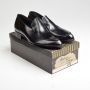 Sz9.5 1960s Black Leather Loafer Classic Casual Slip-on Shoe Deadstock VTG