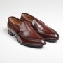 Sz 8.5 1960s Brown Leather Shoes Classic Vintage Loafers