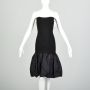 Medium 1980s Black Strapless Bodycon Mermaid Tube Prom Dress