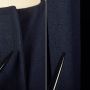 XXS 1950s Navy Blue Wool Princess Coat Winter Weight Hourglass Coat Dress
