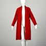 Large 1950s Red Velvet Clutch Swing Coat Opera Evening Holiday Cocktail 