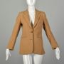 Medium 1970s Blazer Tan Wool Halloween Costume Jacket