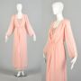 XXL 1970s Pink Layered Chiffon Gown Whimsical Faerie Cosplay Tiered Skirt