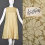 Small 1960s Anne Fogarty Metallic Gold Mini Dress 