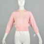 XS 1950s Pink Pin-Up Dolman Sleeve Soft Knit Sweater Top