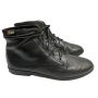 Vintage Black Leather Hiking Boots Ankle Boots