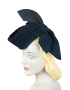 1940's Black Felt Tilt Hat w/ Large Bow, Original Photograph