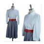 60s - 70s Cathy Sue Shirt Dress, White, Grey and Red