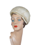 60s Ivory Bubble Crown Toque Hat by Coronet, Sz 22