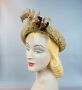 40s Open Crown Novelty Straw Hat, C. Crawford Hollidge