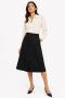 Vintage 70s Deadstock Black A-Line Midi Skirt NOS Panther Pockets 25 Waist