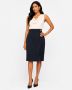 1980s Louis Féraud Black Viscose Linen Structured Skirt