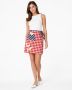 60s Gingham Tulip Tennis Skort Red & White Mod W28