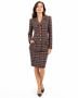 90s Silk Plaid Skirt Suit – 80s Red Tartan Power Suit Designer Blazer & Pencil Skirt