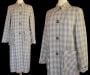 40s Glen Plaid All Weather Coat by Debutogs New York, Midi Length, Size M Medium