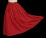  80s Norma Kamali Red Cotton Gathered Pleated Skirt, Size S Small
