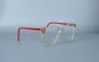 80s Red and Clear Oversized NOS Eyeglass Frames, Empress Collection