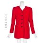 ESCADA Vintage Red Angora & Cashmere Blend Blazer SZ D38 US8 Holiday XMAS Jacket