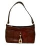 Y2K Burgundy Leather Shoulder Bag Oxblood Short Strap Purse