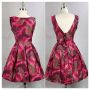 50s Dark Pink Polished Cotton Sundress, B40 W27