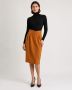 80s XS France High Waist Wool & Cashmere Pencil Skirt 