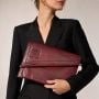 Vintage 70s 80s Etienne Aigner Cordovan Leather Envelope Clutch Shoulder Bag Handmade
