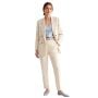 90s Wool Blazer | Cream Pink & Blue Plaid Windowpane Jacket 