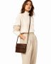 70s 80s Lasso Brown Leather Crossbody Bag, Made in France