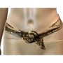 1950s Gold Metal Mesh Chainmail Belt Vintage Evening Belt S/M