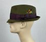 70s Olive Green Toronado by Stetson Trilby, 3X Beaver Fur Felt, Sz 7 3/8 VFG