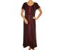 Vintage 1970s Black Knit Maxi Dress - Pink Tulip Pattern