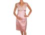 1960s Cocktail Party Dress Pink Satin with Lace Bodice - Wiggle Dress - Size Small