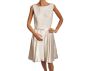 1960s White Lace and Satin Party Dress Size M