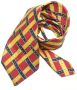 70s MOD SILK Tie | 4'' WIDE Vintage Cantini Made Italy |  Bold Red Gold Blue