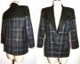 90s Green Plaid Blazer by Rafael | Tailored Structured CHIC Women  | M