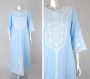 Camila 70s mexican dress, powder blue bohemian dress, kaftan dress