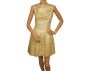 Vintage 1960s Mini Dress - Yellow and Gold Brocade - Irving Nadler - Size S