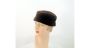 1950s brown hat velvet cap toque pill box winter hat Size 21