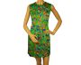 Vintage 1960s Dress Abstract Print Cotton  Size M