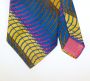 Vintage 60s 70s Olga Marina Wide Mod Optical Stripe Necktie