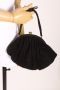 1940s Micropleat Black Top Handle Clasp Top Purse by Garay