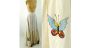 1970s maxi skirt with butterfly patchwork applique peasant skirt Size S