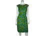 Vintage 1960s Dress Printed Silk Chiffon Floral Pattern Sz M