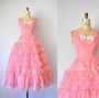 Hazel 1950s organza pink ball gown, 50s dress, evening gown, princess dress, fairy dress women