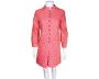 Vintage 1960s Mod Mini Dress Pink & Metallic Gold Made in France