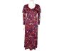 Vintage 1970s Maxi Dress Printed Floral Polyester Jersey Size S M