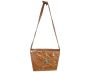 Vintage 1940s Tooled Leather Handbag Purse Raised Roses Excellent